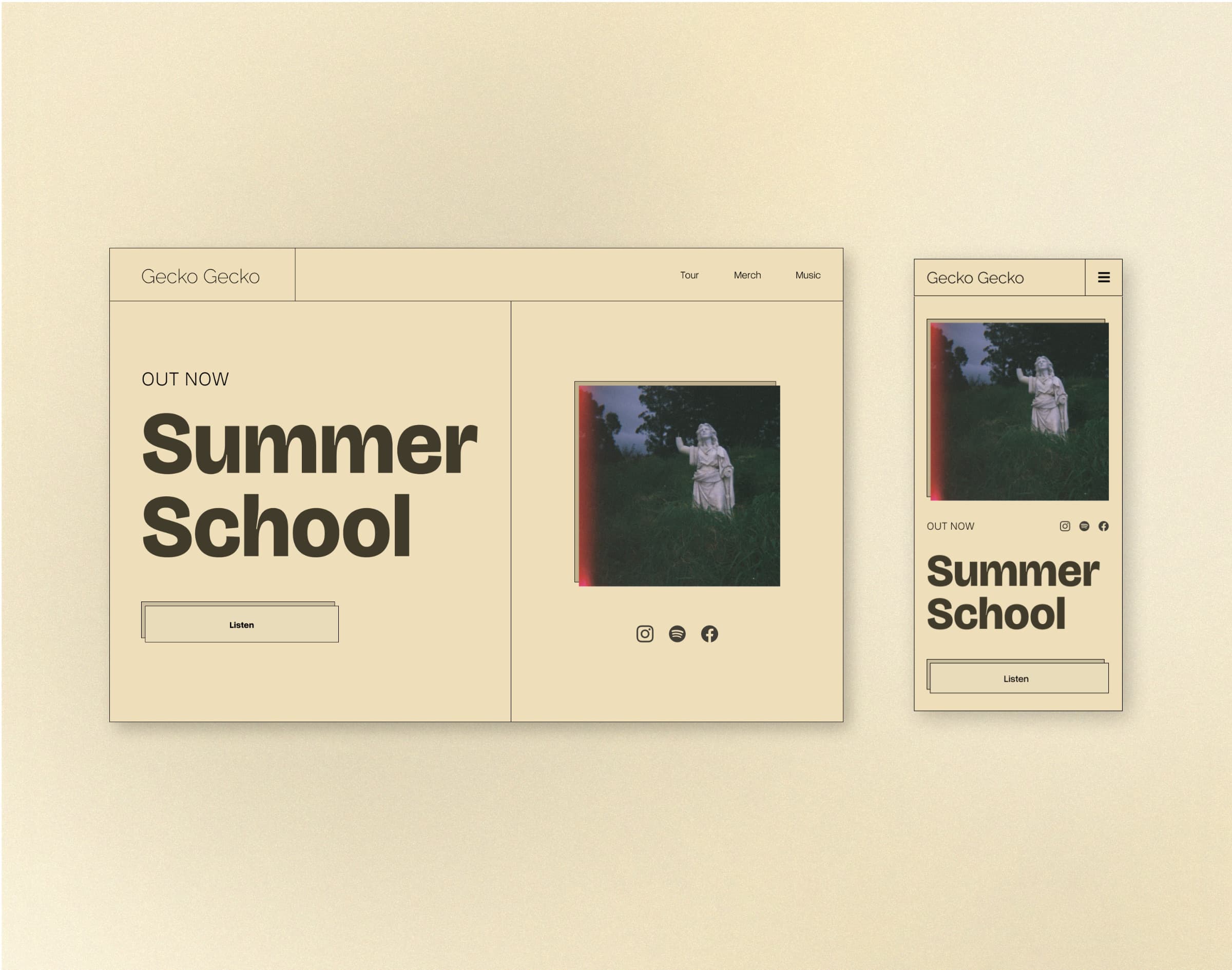 screenshot of a landing page