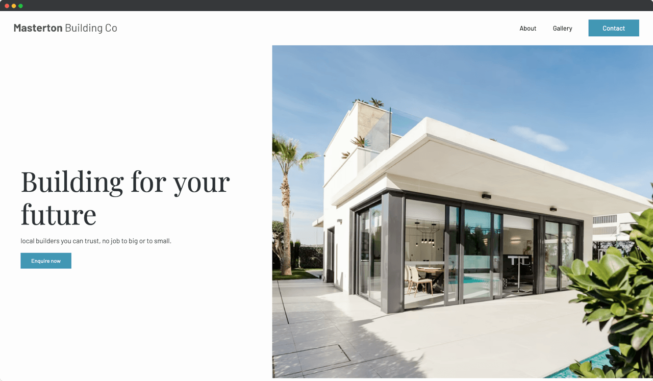 Screenshot of a custom wordpress theme