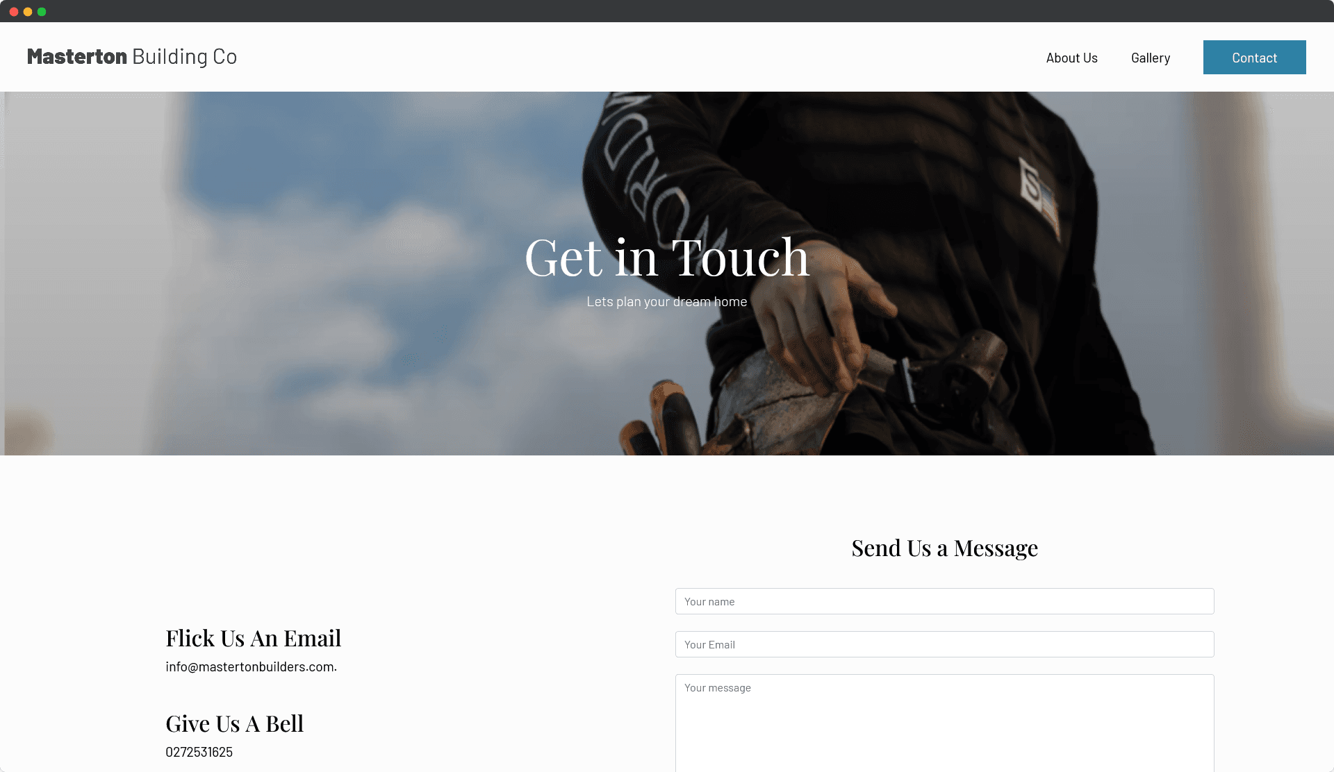 Screenshot of a custom wordpress theme